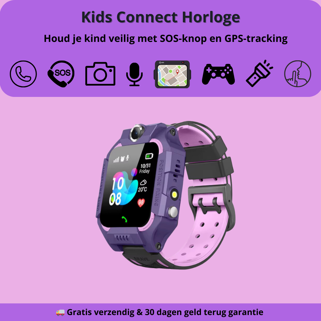 Kids Connect Smartwatch – Houd contact en weet altijd waar je kind is.