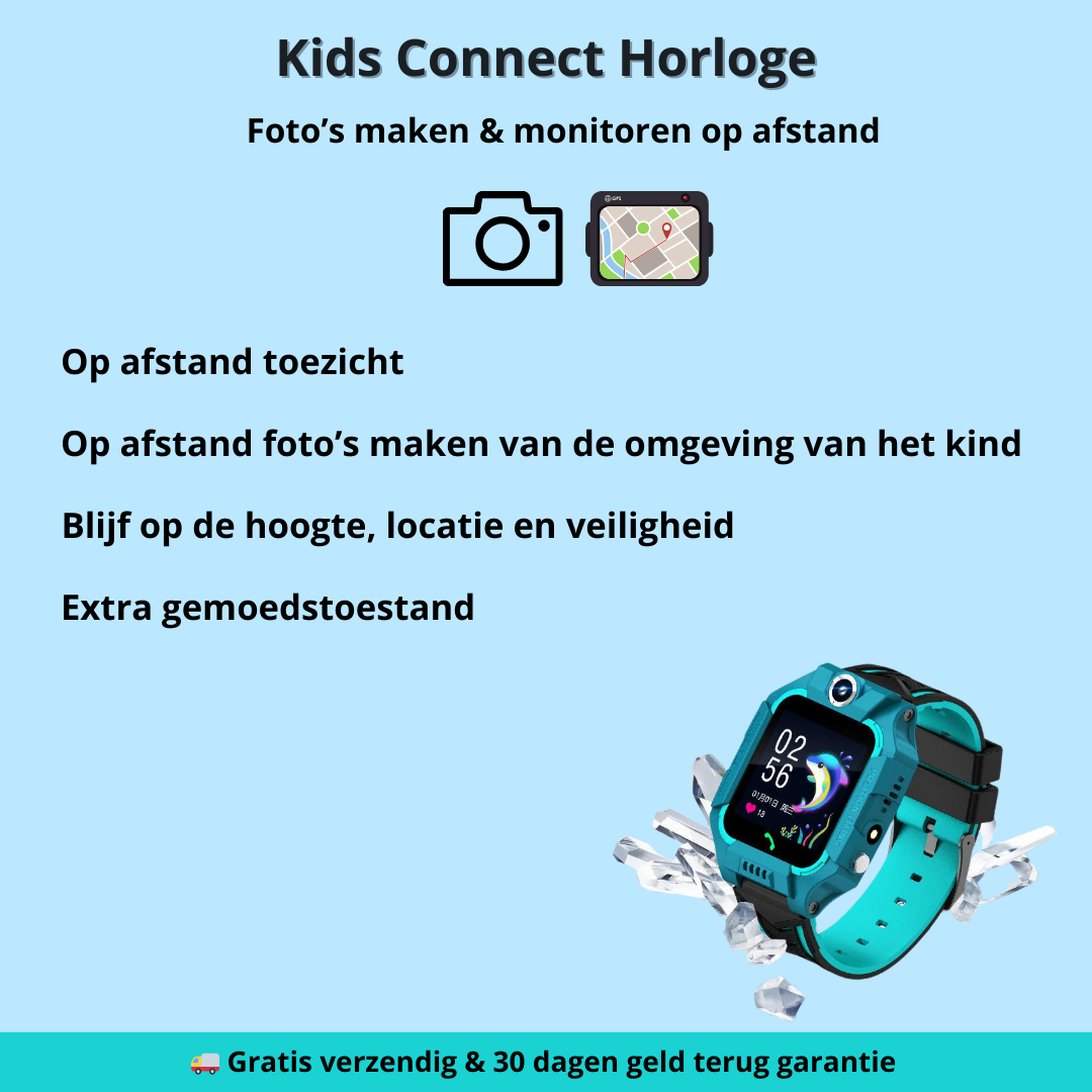 Kids Connect Smartwatch – Houd contact en weet altijd waar je kind is.